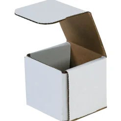 Unbranded Corrugated Mailers, 7" x 7" x 7", White, 50/Bundle (M777)* Corrugated Mailers