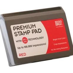 Cosco 2000 Plus Gel-Based Stamp Pad, Red Ink (030257) Outlet