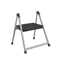 Ladders & Step Stools<Cosco Folding Step Stool, 1-Step, 200 lb Capacity, 9.9" Working Height, Platinum/Black (11014PBL1E)