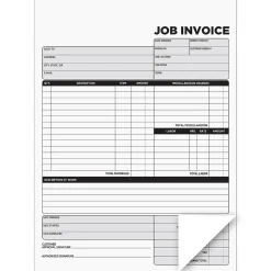Best 2-Part Carbonless Job Invoice, 8.5