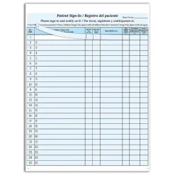 Online Patient Bilingual Confidential Sign-In Forms, 3-Part, 125 Forms/Pack (074042) Medical Forms