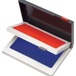 Cosco Two-Color Felt Stamp Pads, Red/Blue Ink (090429) New