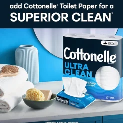 Cottonelle Flushable Toilet Paper Wipe, White, 42 Sheets/Pack, 8 Packs/Carton (51826)