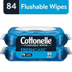 Cottonelle Flushable Wet Wipes, 42 Wipes/Pack, 2 Pack (35970)