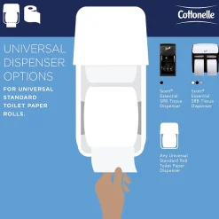 Cottonelle Professional Recycled Toilet Paper, 2-ply, White, 451 Sheets/Roll, 60 Rolls/Case (17713)