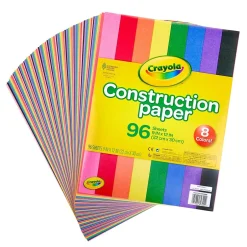 12" x 9" Construction Paper, Assorted Colors, 96 Sheets/Pack (993000) Construction Paper