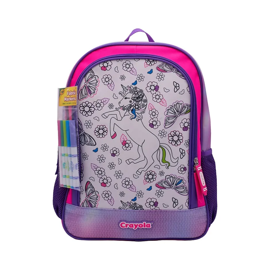 Backpacks<Crayola Color-Your-Own Mystical Unicorn Backpack, Pink/Purple (B23CL56804-ST)