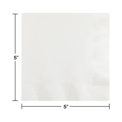 Napkins<Creative Converting Touch of Color Beverage Napkin, 2-ply, White, 600 Napkins/Pack (DTC259000BNAP)