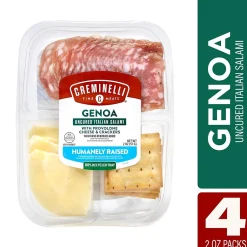 Fresh Groceries<Creminelli Fine Meats Creminelli Genoa, Provolone Cheese, Crackers, 0.5, 4/Pack (220-02086)