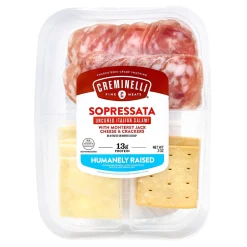 Fresh Groceries<Creminelli Fine Meats Creminelli Sopressata, Monterey Jack Cheese, Crackers, 0.5, 4/Pack (220-02085)