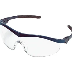 Eye Protection<MCR Safety Crews Storm® Protective Eyewear, Foldable Temples, Navy (ST120)