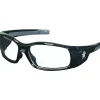 Eye Protection<Crews Swagger Brash Look Polycarbonate Dual Lens Safety Glasses, Black/Clear (SR110)