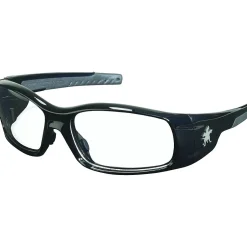 Eye Protection<Crews Swagger Brash Look Polycarbonate Dual Lens Safety Glasses, Black/Clear (SR110)
