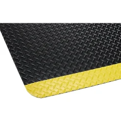 Floor Mats<Crown Mats Industrial Deck Plate Anti-Fatigue Mat, 24" x 36", Black/Yellow (CD 0023YB)