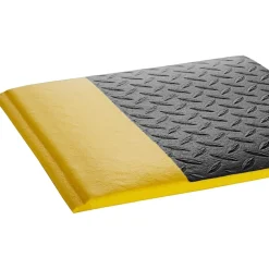 Floor Mats<Crown Mats Wear-Bond Tuff-Spun Anti-Fatigue Mat, 36" x 144", Black/Yellow (WB 0312YD)