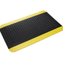 Floor Mats<Crown Mats Workers-Delight Deck Plate Supreme Anti-Fatigue Mat, 36" x 144", Black/Yellow (WD 1232YB)