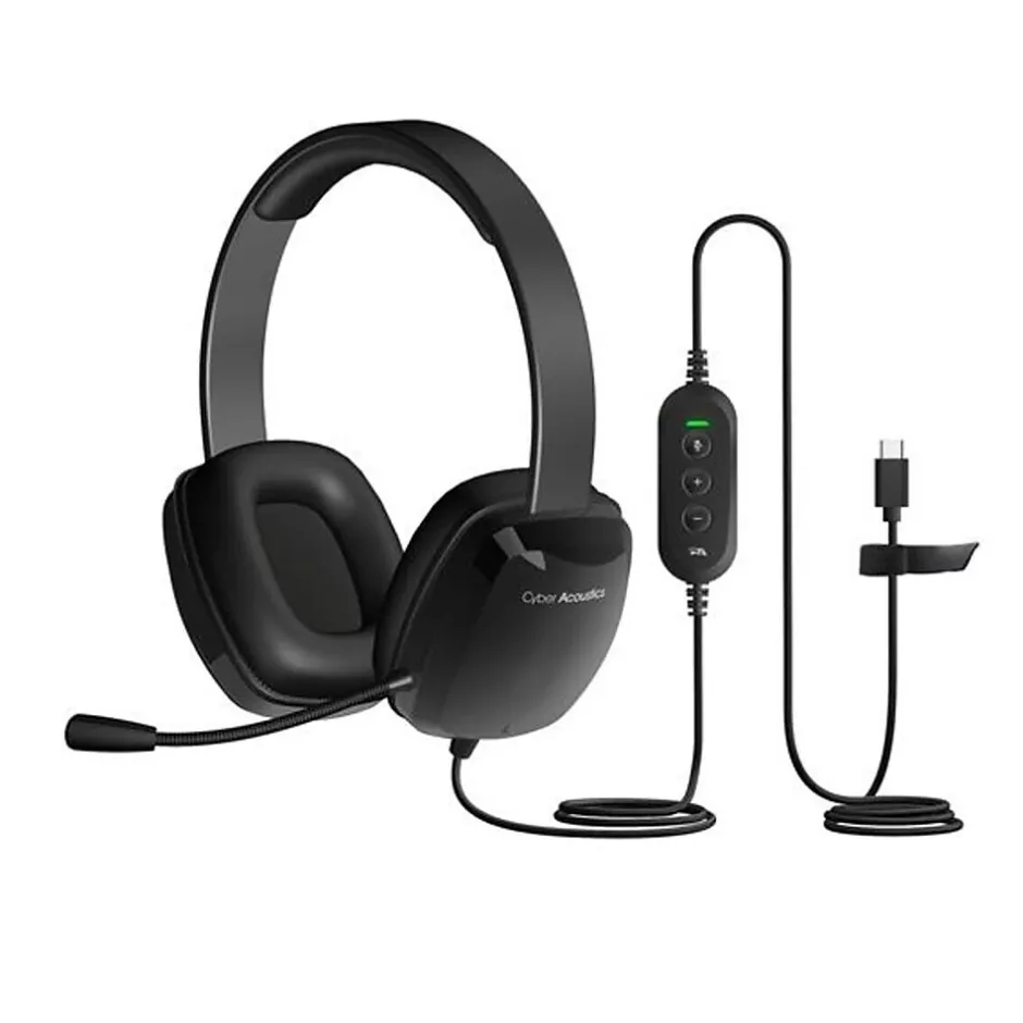 Cyber Acoustics AC-6014 Stereo Headset, USB-C* Headsets