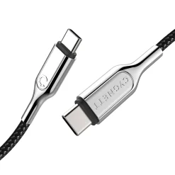 Cygnett Armored 2.0 USB-C to USB-C Charge and Sync Cable, 6', Black (CY2678PCTYC)