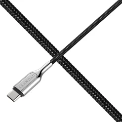 Cygnett Armored 2.0 USB-C to USB-C Charge and Sync Cable, 6', Black (CY2678PCTYC)