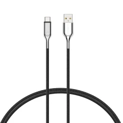 Lightning Cables<Cygnett Armored 3.1 USB-C to USB-A Charge and Sync Cable, 3', Black (CY2679PCUSA)