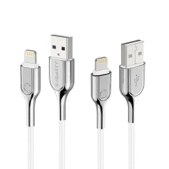 Lightning Cables<Cygnett Armored Lightning to USB-A Charge and Sync Cable, 6', White (CY2686PCCAL)