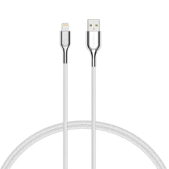 Lightning Cables<Cygnett Armored Lightning to USB-A Charge and Sync Cable, 6', White (CY2686PCCAL)