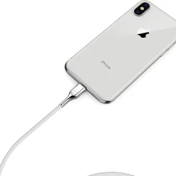Lightning Cables<Cygnett Armored Lightning to USB-A Charge and Sync Cable, 6', White (CY2686PCCAL)