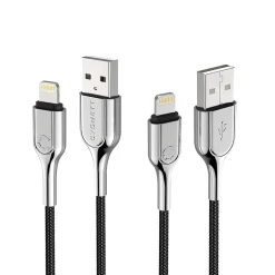 Cygnett Armored Lightning to USB Charge and Sync Cable, 9', Black (CY2671PCCAL)