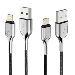 Cygnett Armored Lightning to USB-A Charge and Sync Cable, 3.28', Black (CY2669PCCAL)