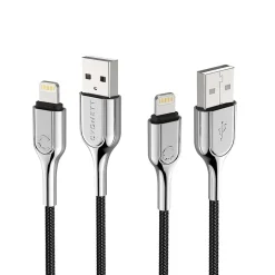 Cygnett Armored Lightning to USB Charge and Sync Cable, 6', Black (CY2670PCCAL)