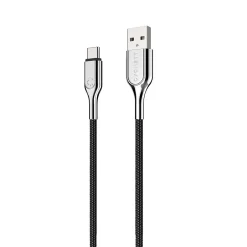 Cygnett Charge and Sync Cable, Armored 2.0 USB-C to USB-A Cable, 3', Black (CY2681PCUSA)