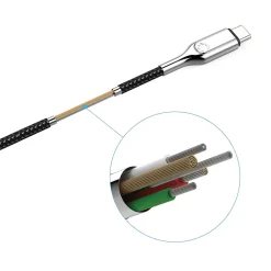 Cygnett Charge and Sync Cable, Armored 2.0 USB-C to USB-A Cable, 3', Black (CY2681PCUSA)