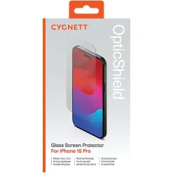 Cygnett OpticShield Tempered Glass Screen Protector for iPhone 15 Pro, (CY4601CPTGL)
