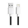 3D Luxe Cool Cables USB Type-C to Lightning Charging Cable, 3 ft., Black/White (A-LIGHT-BLACK)