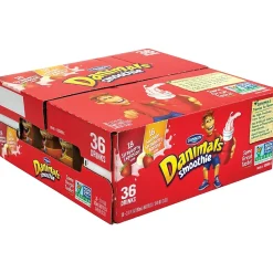Fresh Groceries<Dannon Danimals Explosion & Swingin' Strawberry Bananas Smoothies, 36/Pack (902-00019)