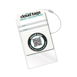 Davis Group Cloud Tags Luggage Tag, White/Green, 4/Pack (10114)