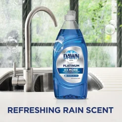 Dawn Platinum Dish Soap, Refreshing Rain, 54.8 fl. oz., 2/Pack (04504)