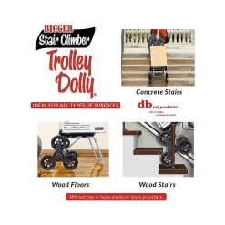 Hand Trucks & Dollies<Dbest Stair Climber Bigger Folding Trolley Dolly Cart, 200 lb. Capacity, Black (01-599)