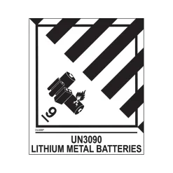 Decker Tape Products UN3090 LITHIUM METAL BATTERIES Shipping Label, 4" x 4.75", White/Black, 500 Labels/Roll (DL526P-1)* Shipping Labels