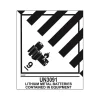 Decker Tape Products UN3091 LITHIUM METAL BATTERIES Shipping Label, 4" x 4.75", White/Black, 500 Labels/Roll (DL526P-5)* Shipping Labels