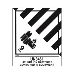 Decker Tape Products UN3481 LITHIUM-ION BATTERIES Shipping Label, 4" x 4.75", White/Black, 500 Labels/Roll (DL526P-3)* Shipping Labels