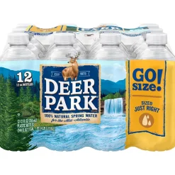 Bottled Water<Deer Park 100% Natural Spring Water, 12 Oz., 12/Pack (12246656)