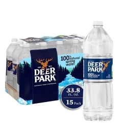 Bottled Water<Deer Park 100% Natural Spring Water, Regular Flavor, 33.8 oz. Plastic Bottle, 15/Carton (12222308)