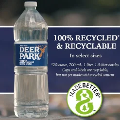 Bottled Water<Deer Park 100% Natural Spring Water, Regular Flavor, 700ml Bottles with Sport Cap, 24/Carton (12255163)
