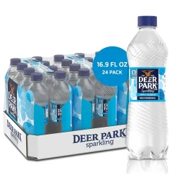 Bottled Water<Deer Park Sparkling Water, Simply Bubbles, 16.9 oz. Bottles, 24/Carton (12349500)