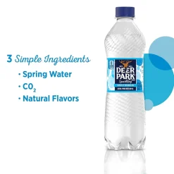 Bottled Water<Deer Park Sparkling Water, Simply Bubbles, 16.9 oz. Bottles, 24/Carton (12349500)