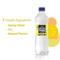 Bottled Water<Deer Park Sparkling Water, Lemon, 16.9 oz. Bottles, 24/Carton (12349497/122056)