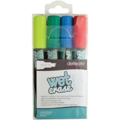 Deflect-O Tank Wet Erase Markers, Chisel Tip, Assorted, 4/Pack (SMA510-V4) Discount