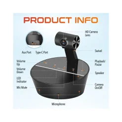 Delton C90 HD 1080p Conference Speakerphone Webcam, 2 Megapixels, Black, (DCSC90)* Webcams