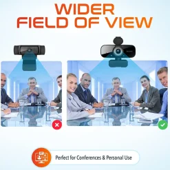 Delton C24 HD 1080p Webcam, 2 Megapixels, Black (DCAM24BK)* Webcams